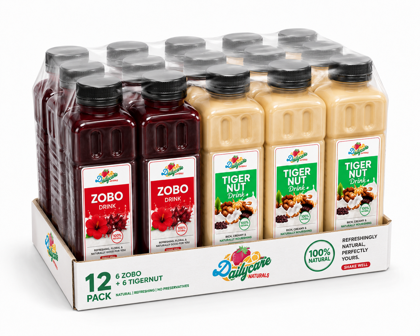 Mixed Pack - 6 Zobo & 6 Tigernut (500ml)